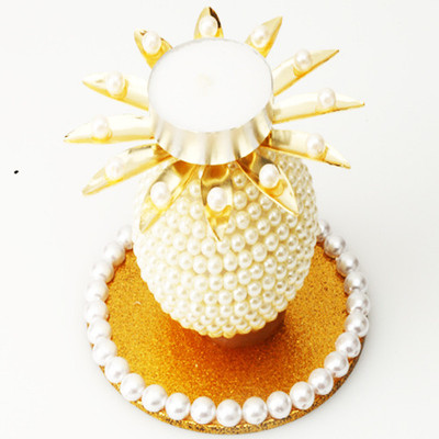 9% OFF on Ghasitaram Gifts Pillar Pearl T-Lite Plastic Tealight Holder Gold, Pack of 1