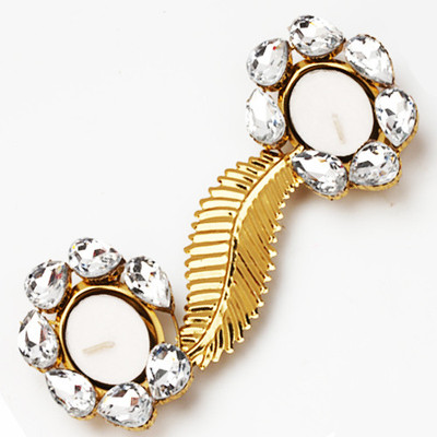 10% OFF on Ghasitaram Gifts Leaf - T Lite Plastic Tealight Holder Gold, Pack of 1