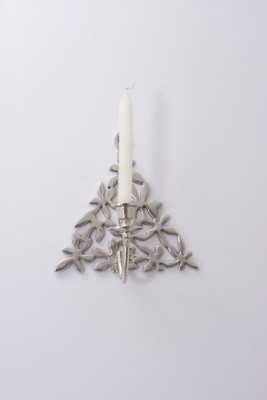 72% OFF on Goyal India Aluminium 1 - Cup Candle Holder Silver, Pack of 1