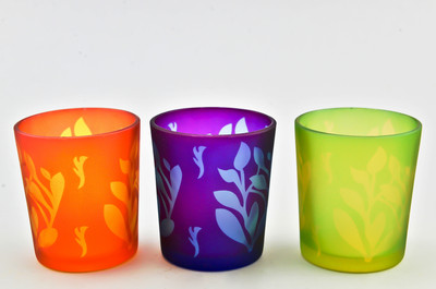 13% OFF on Importwala Glass Tealight Holder Multicolor, Pack of 3 13% OFF on Importwala Glass Tealight Holder Multicolor, Pack of 3