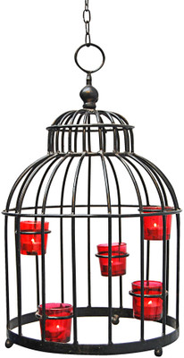 19% OFF on AIDA by Suchita Iron 5 - Cup Tealight Holder Black, Pack of 6