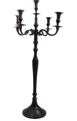 39% OFF on KKD DecoHomz Small Powder Coated Aluminium 5 - Cup Candle Holder Black, Pack of 1