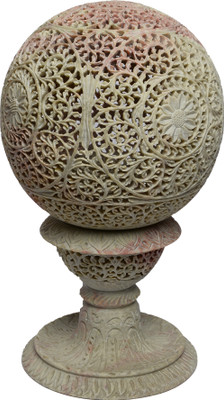 16% OFF on Artist Haat Handcrafted Hand Carved Natural Soapstone Stoneware 1 - Cup Tealight Holder Beige, Pack of 1