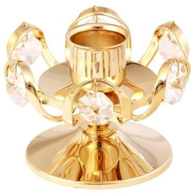 50% OFF on Crystocraft Gold Plated 1 - Cup Tealight Holder Gold, Pack of 1