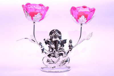 11% OFF on Ojas Ganeshji Glass 2 - Cup Candle Holder Pink, Pack of 3 11% OFF on Ojas Ganeshji Glass 2 - Cup Candle Holder Pink, Pack of 3