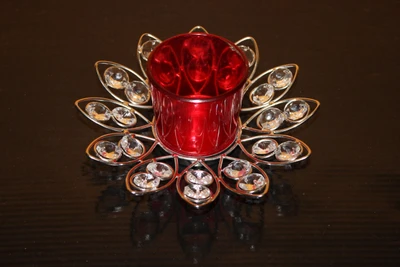 31% OFF on PacknGift Flower Shaped T-Light Iron 1 - Cup Tealight Holder Silver, Pack of 1