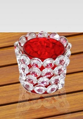 42% OFF on PacknGift Glass T-light Iron 1 - Cup Tealight Holder Silver, Pack of 1