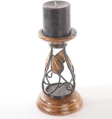 Pindia Beautiful & Fancy Lantern Shaped Wooden 1 - Cup Candle Holder Brown, Pack of 1 Pindia Beautiful & Fancy Lantern Shaped Wooden 1 - Cup Candle Holder Brown, Pack of 1