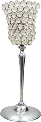 31% OFF on Decor Tattva Inc. Crystal 1 - Cup Candle Holder White, Pack of 1