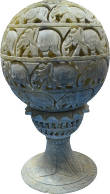 78% OFF on Artist Haat Stoneware Tealight Holder Beige, Pack of 1