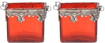50% OFF on Home and Bazaar Glass, Iron 1 - Cup Candle Holder Red, Pack of 2 50% OFF on Home and Bazaar Glass, Iron 1 - Cup Candle Holder Red, Pack of 2