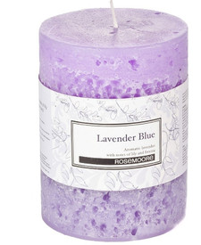 Rosemoore Scented Pillar - Lavender Blue Candle (Blue, Pack Of 1)