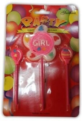 Smartcraft 2 Balloon and 1 Star Shaped Candle - Girl Candle Smartcraft 2 Balloon and 1 Star Shaped Candle - Girl Candle