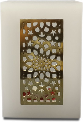 Pride & Joy Arts Hollow Cubical Metal Plate Candle