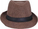 70% OFF on InnovationTheStore HM16brown Self Design Fedora Cap