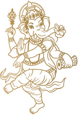 40% OFF on WallDesign Dancing Ganesha Windows Car Sticker