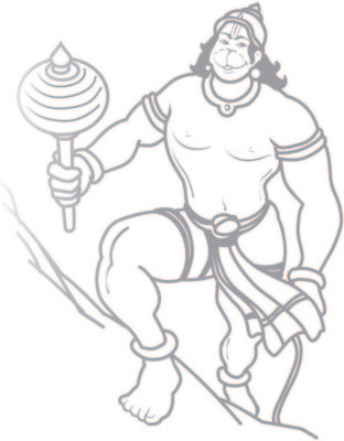 34% OFF on WallDesign Mighty Hanuman Windows Car Sticker