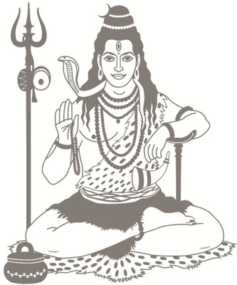 43% OFF on WallDesign Lord Shiva Windows Car Sticker