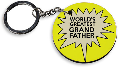 80% OFF on Tiedribbons World Greatest Grand Father Wooden Circle Key Chain