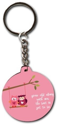 55% OFF on Smileonline Love Round Wood 17 Key Chain