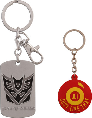 JLT Transformers Metal Premium Silver Locking Key Chain (Multicolor)
