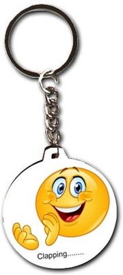 55% OFF on Smileonline Smiley Round Wood06 Clapping Key Chain 55% OFF on Smileonline Smiley Round Wood06 Clapping Key Chain