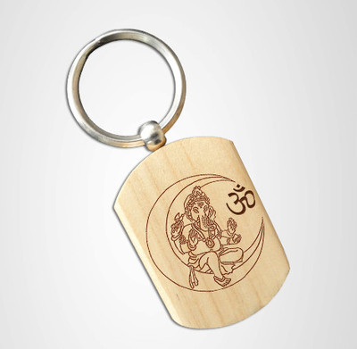 70% OFF on Tiedribbons Om Ganesh Wooden Engraved Key Chain 70% OFF on Tiedribbons Om Ganesh Wooden Engraved Key Chain
