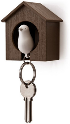 49% OFF on Daffodils Bird Nest Bird Keyring Brown White Key Chain