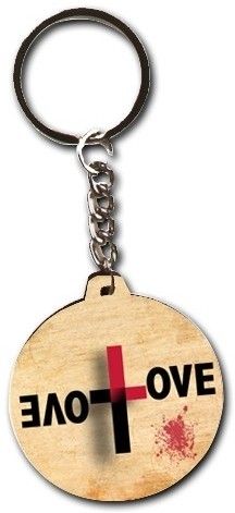 15% OFF on Smileonline Love Round Wood 20 Key Chain