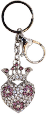 Tootpado Crown Heart - Stylish Stone Key Chain Silver Tootpado Crown Heart - Stylish Stone Key Chain Silver