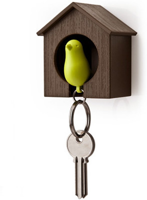 49% OFF on Daffodils Bird Nest Bird Keyring Brown Green Key Chain