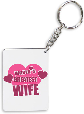 70% OFF on Tiedribbons World's Greatest Wife Wooden Key Chain