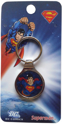 Warner Bros Superman Classic Comic Metal Key Chain Warner Bros Superman Classic Comic Metal Key Chain