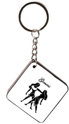 10% OFF on Smileonline Zodiac Wood - Gemini Key Chain