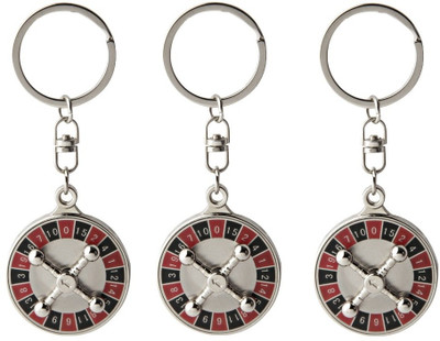 Onlinemart Casino Full Metal KeyRing (Pack of 3) KeyChain Onlinemart Casino Full Metal KeyRing (Pack of 3) KeyChain