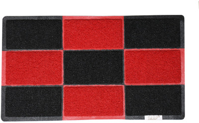 24% OFF on Skap Red, Black PVC Carpet