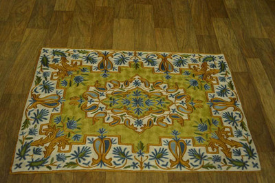 59% OFF on AmazingHind Multicolor Silk Area Rug