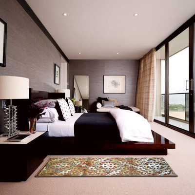 25% OFF on Oriental Weavers Multicolor Polyester Viscose Blend Carpet