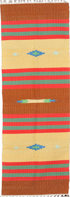 16% OFF on Exotic India Yellow, Brown Cotton Dhurrie