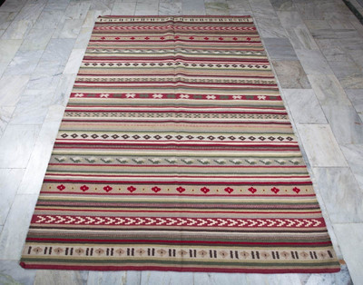 20% OFF on Midas Multicolor Wool Carpet