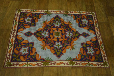 65% OFF on AmazingHind Multicolor Silk Area Rug