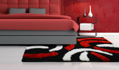 14% OFF on Loomkart Black Cotton Polyester Blend Carpet