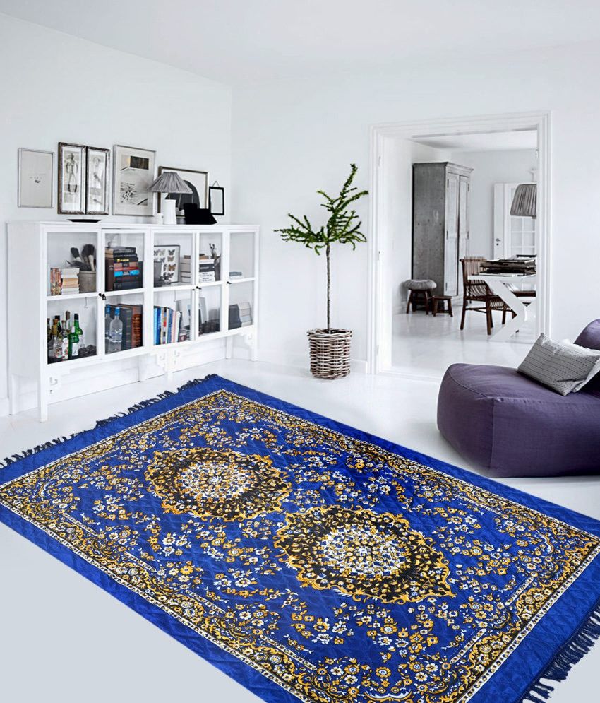 74% OFF on IWS Blue Polyester Carpet 74% OFF on IWS Blue Polyester Carpet