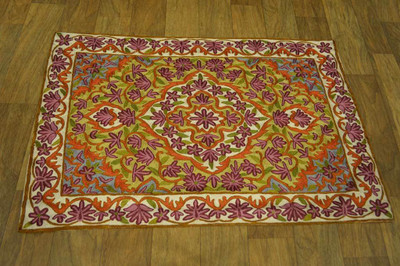 59% OFF on AmazingHind Multicolor Silk Area Rug