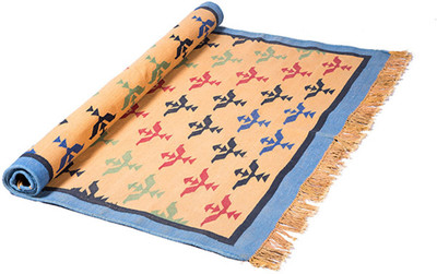 Peacock Life Beige Cotton Carpet Peacock Life Beige Cotton Carpet