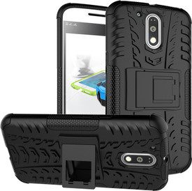 Chevron Shock Proof Case For Moto G Plus 4th Gen (Space Black)