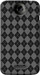 Amzer 93827 Luxe Argyle High Gloss TPU Soft Gel Skin Case for HTC One X - Smoke Grey