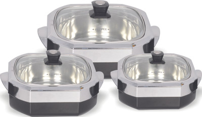 Jaypee Pack of 3 Casserole Set 850 ml, 1250 ml, 1750 ml Jaypee Pack of 3 Casserole Set 850 ml, 1250 ml, 1750 ml