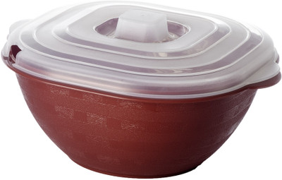 40% OFF on Cutting Edge Square Server Small With Transparent Lid 1500 ml Casserole Red, Pack of 1 Casserole Set 1500 ml