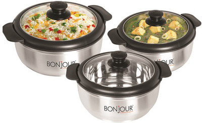 2% OFF on Bonjour Pack of 3 Casserole Set 1200 ml, 1200 ml, 1500 ml 2% OFF on Bonjour Pack of 3 Casserole Set 1200 ml, 1200 ml, 1500 ml